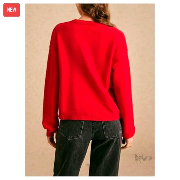 Tie Neck Button Up Cardigan Cozy Knit Sweater Fall Outerwear Chic Casual - Picture 2 of 5